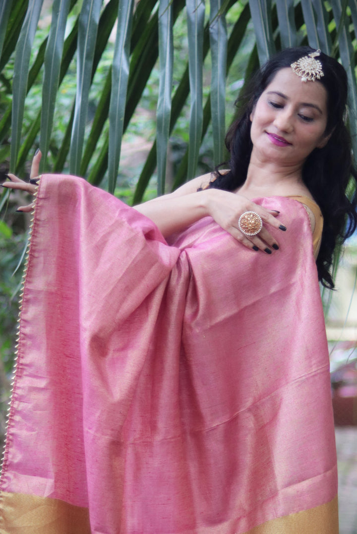Zari Linen Gotta Lace Saree The Queen's Tiara (SAREE)