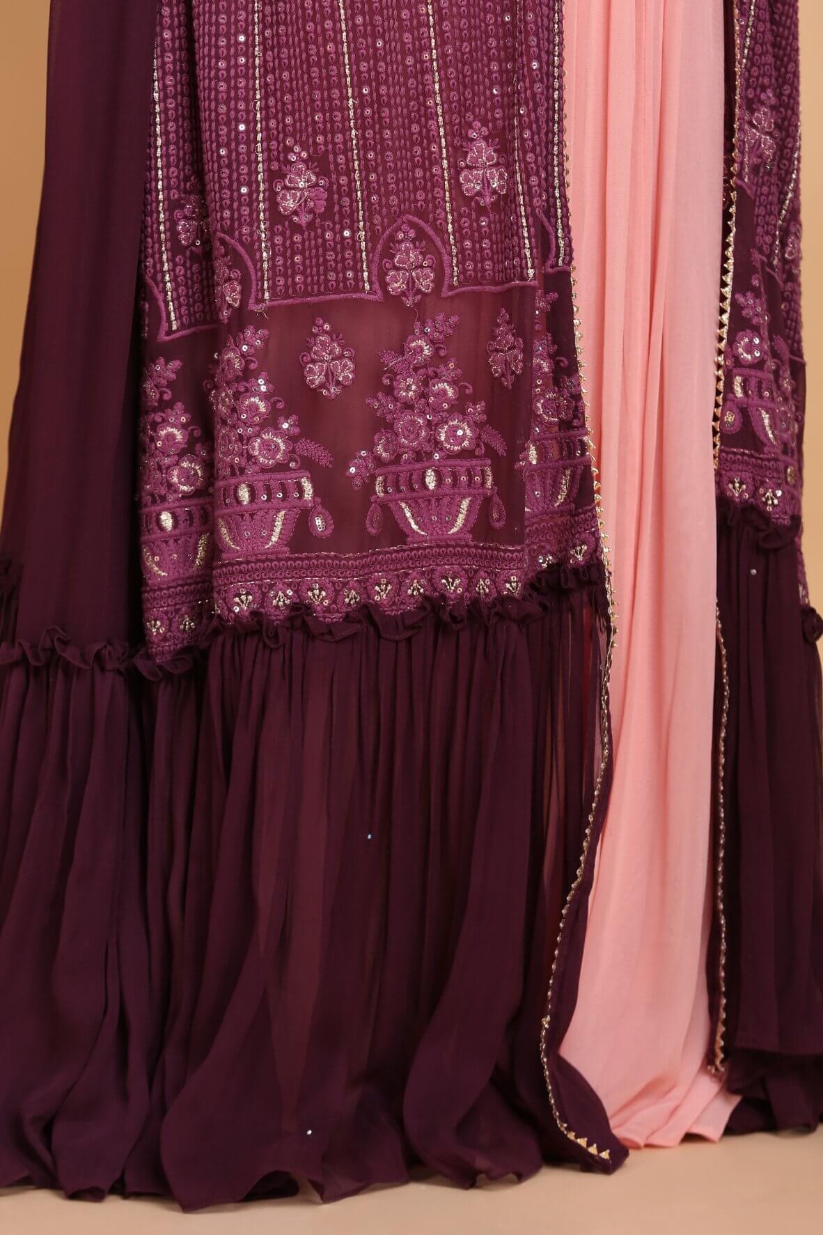 Beautiful Flamingo Pink Lehenga with Long Jacket