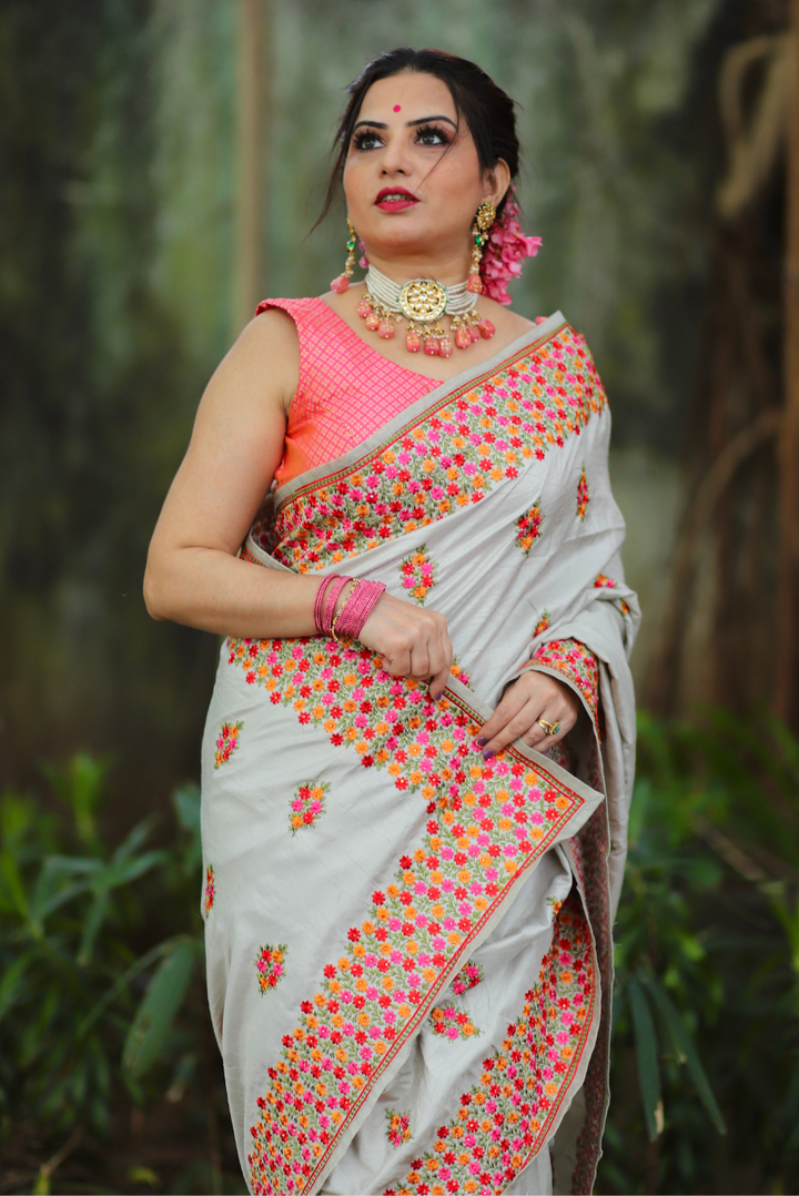 Embroidered Silk Saree Baharaa (SAREE)