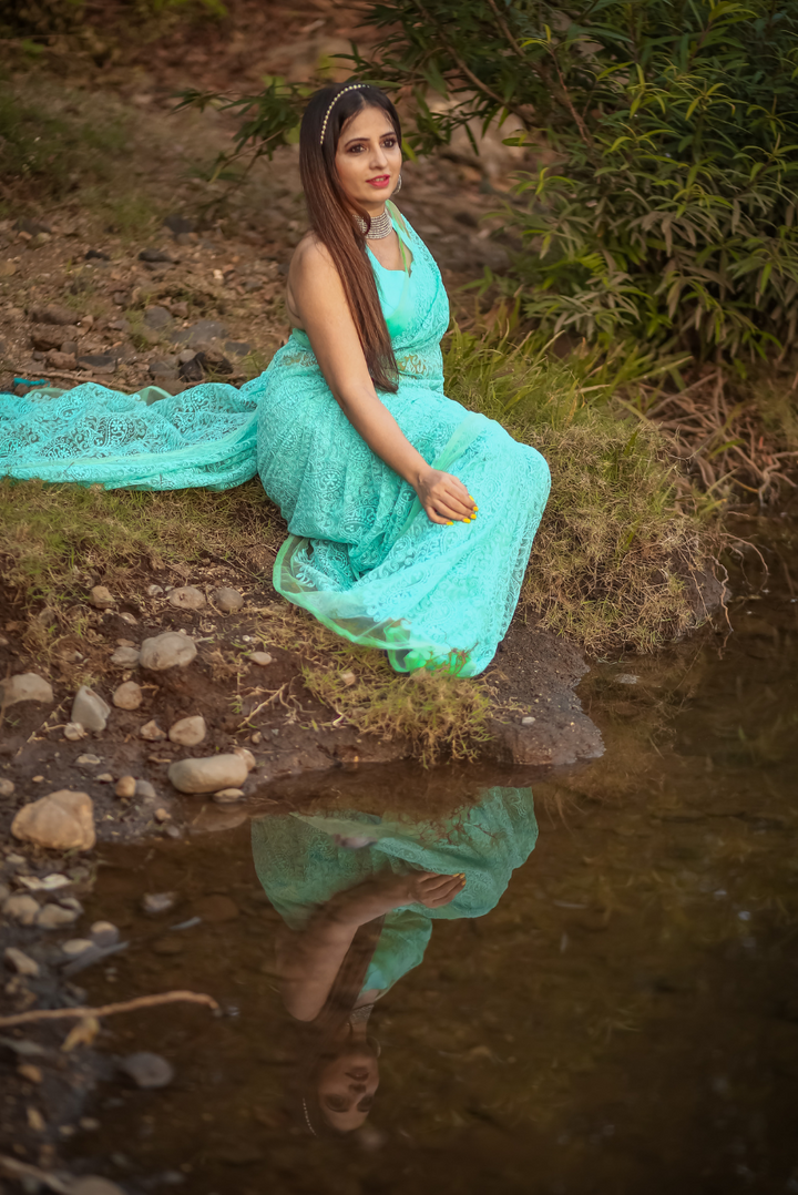 Fully Embroidered Net Saree The Fish-like Sea Princess (SAREE)