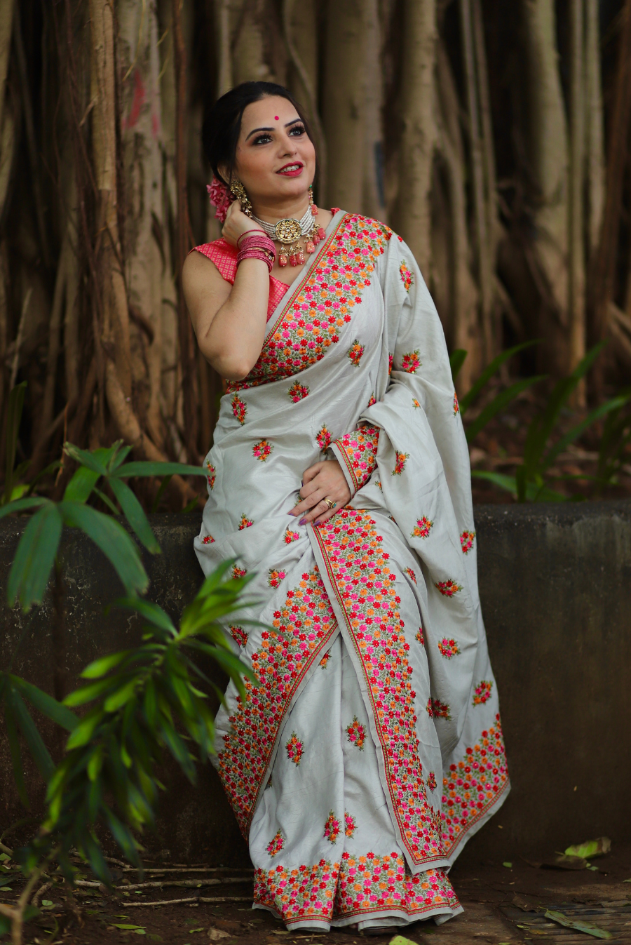 Embroidered Silk Saree Baharaa (SAREE)