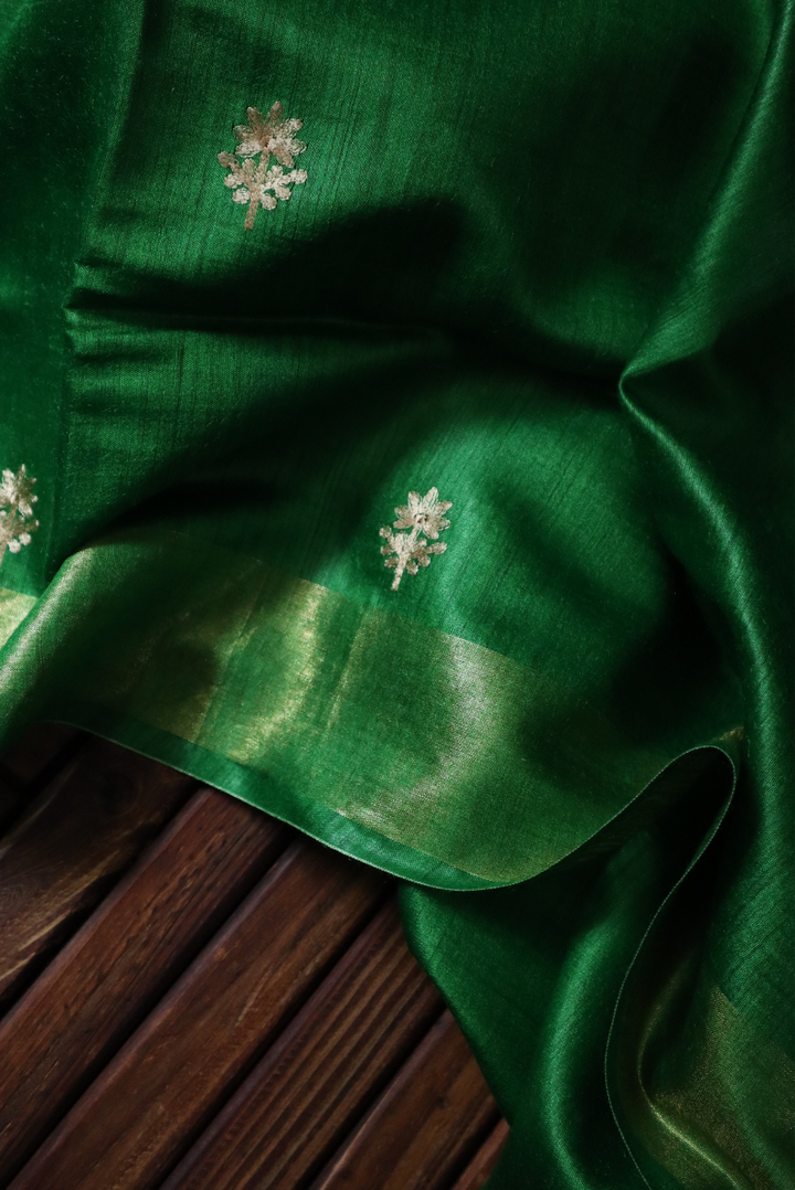 Embroidered Muga Silk Saree Saat Phere (SAREE)
