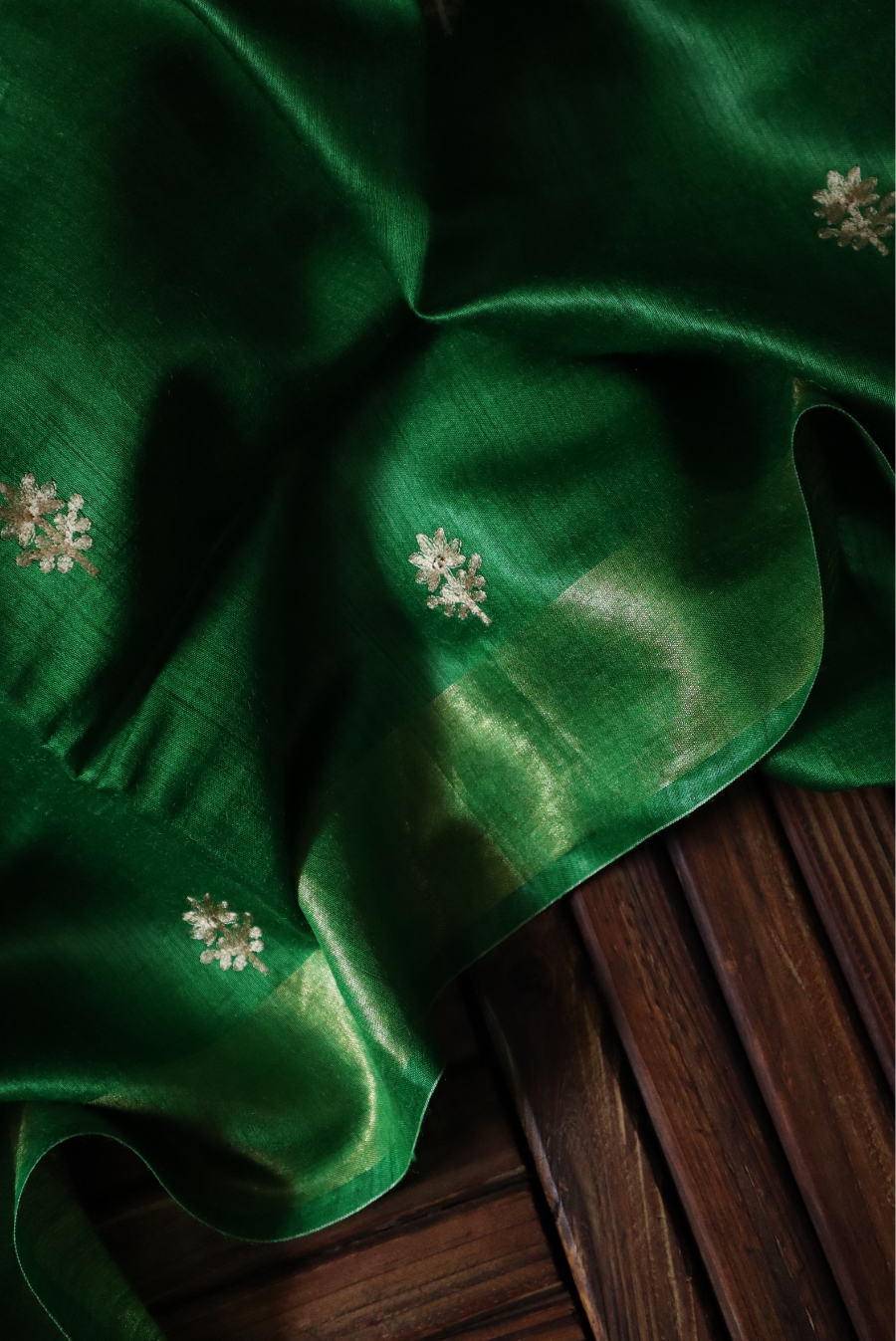 Embroidered Muga Silk Saree Saat Phere (SAREE)