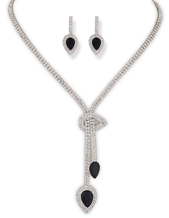 Stylish Fancy Sparkling Crystal Diamond Necklace Jewellery