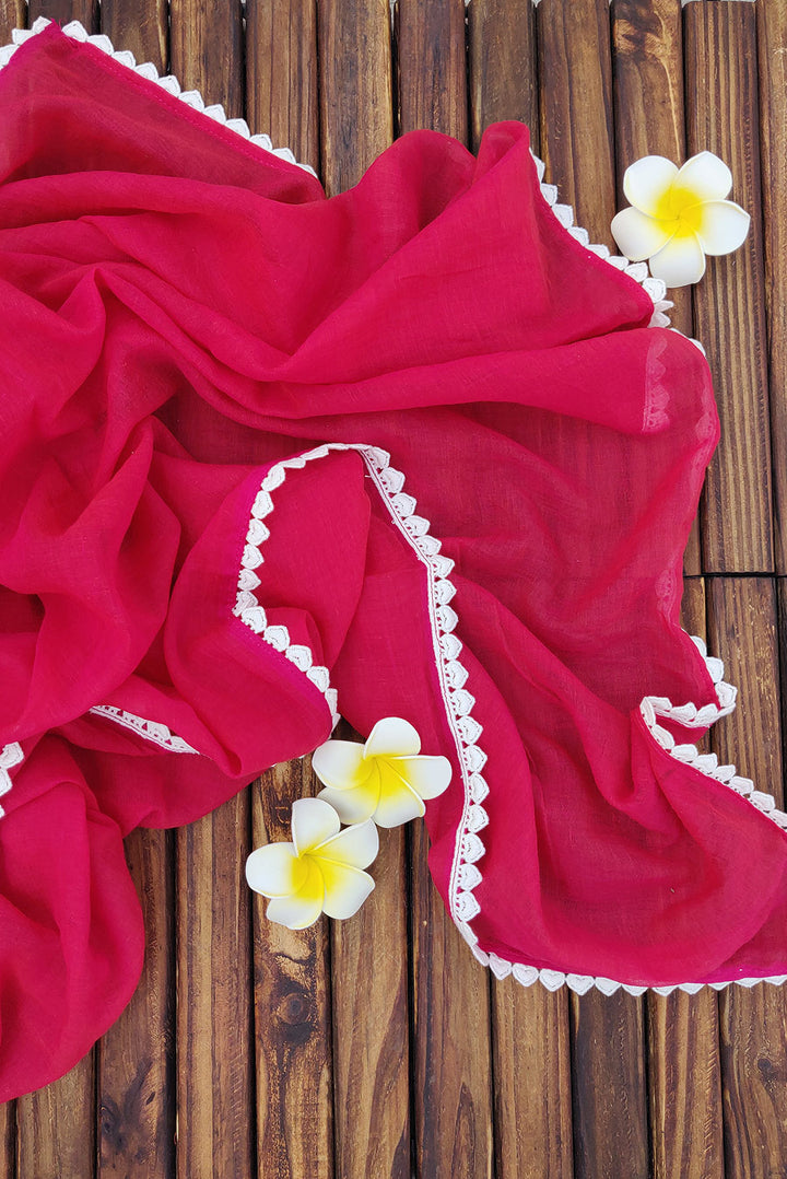 Mulmul Crochet Lace Saree Churake Dil Mera (SAREE)
