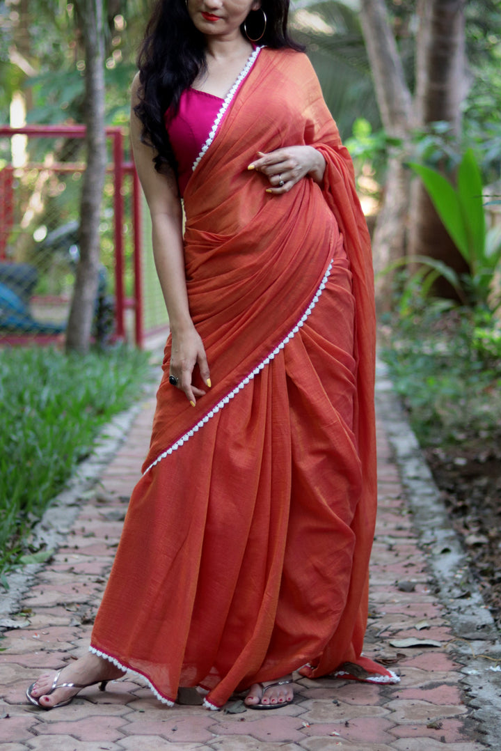 Mulmul Crochet Lace Saree Dil Deewana (SAREE)