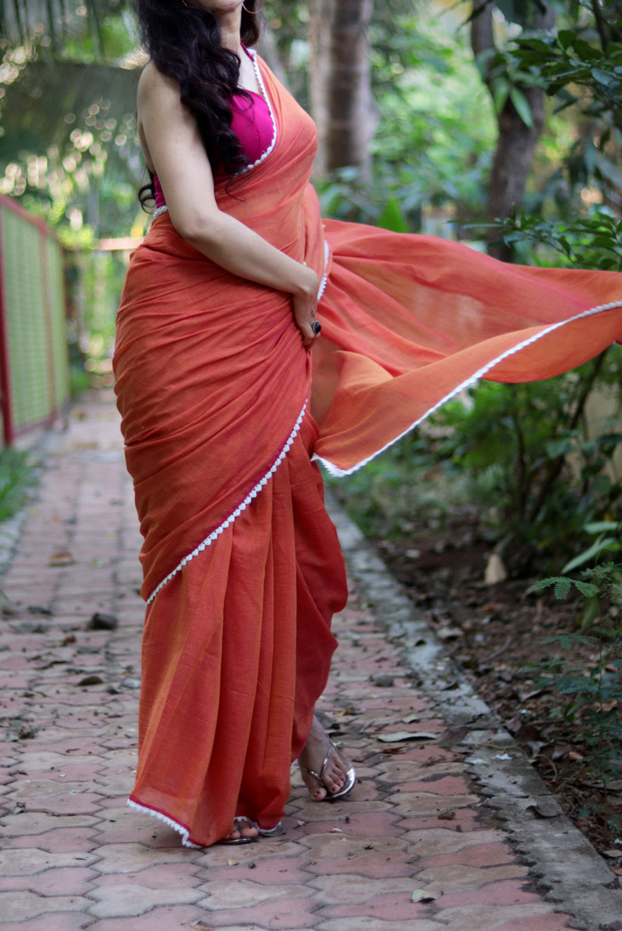 Mulmul Crochet Lace Saree Dil Deewana (SAREE)