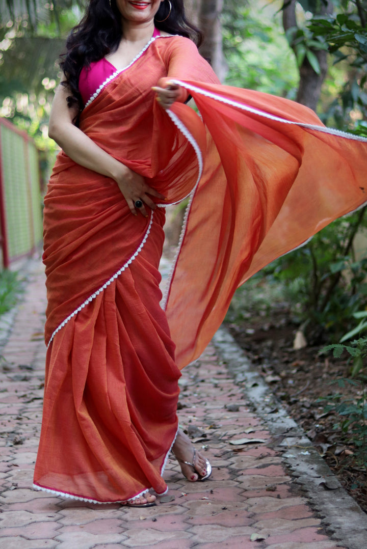 Mulmul Crochet Lace Saree Dil Deewana (SAREE)