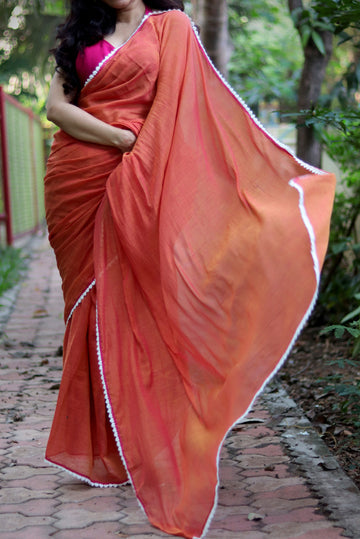 Mulmul Crochet Lace Saree Dil Deewana (SAREE)