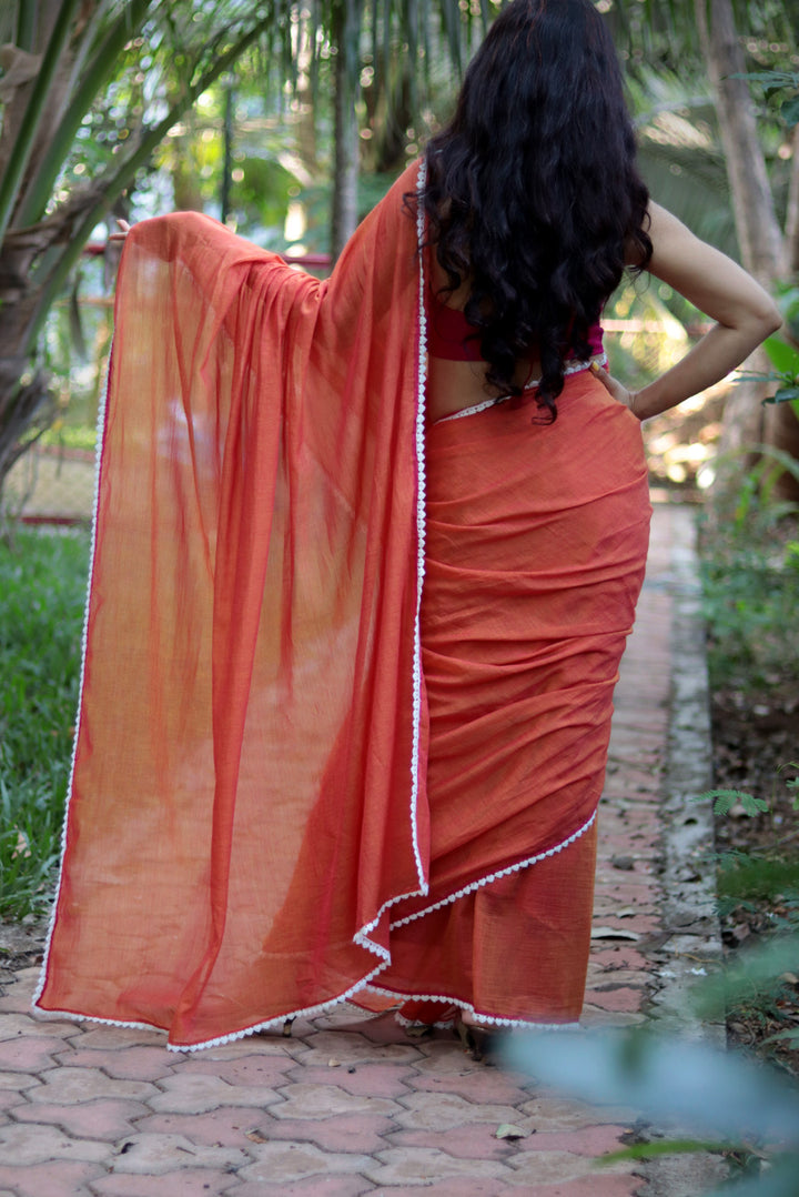 Mulmul Crochet Lace Saree Dil Deewana (SAREE)