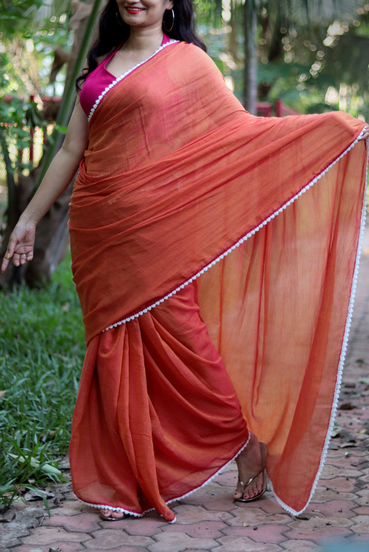 Mulmul Crochet Lace Saree Dil Deewana (SAREE)