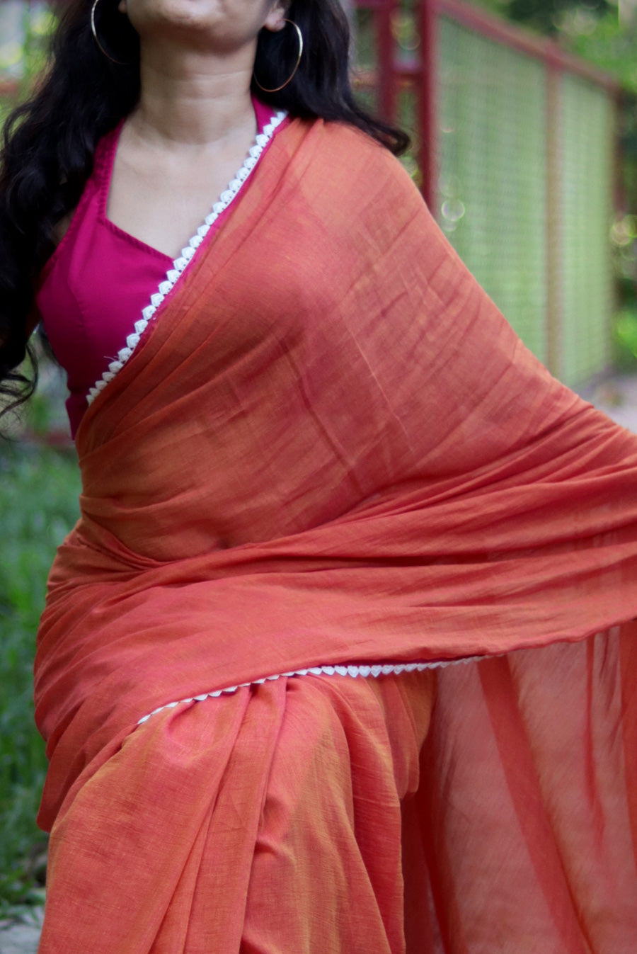 Mulmul Crochet Lace Saree Dil Deewana (SAREE)