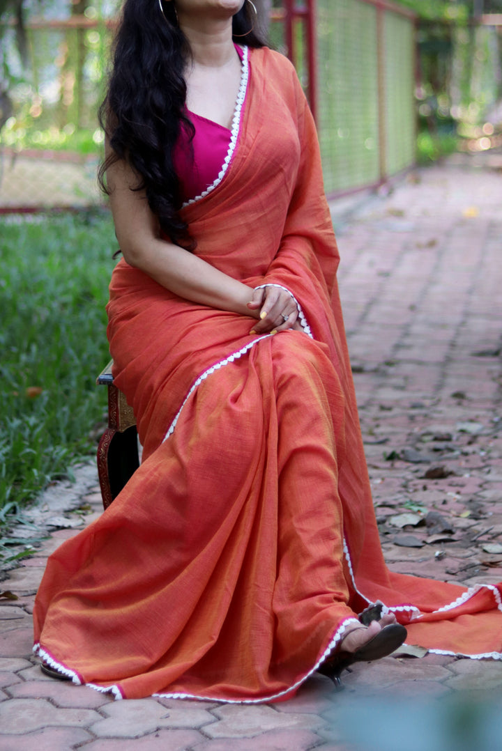 Mulmul Crochet Lace Saree Dil Deewana (SAREE)