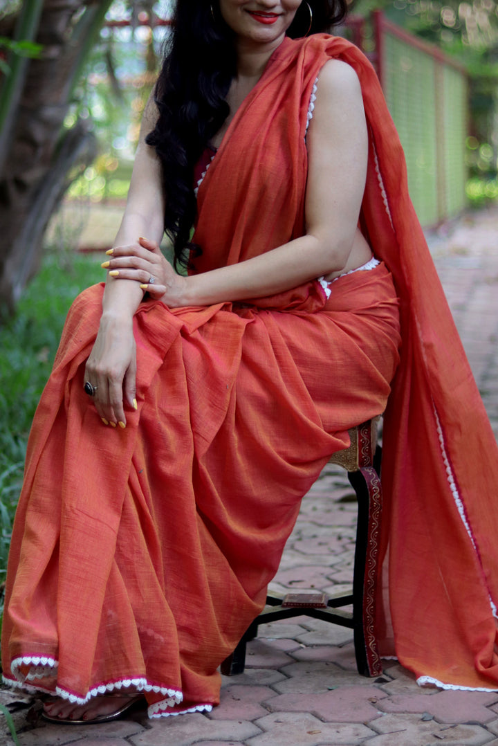 Mulmul Crochet Lace Saree Dil Deewana (SAREE)