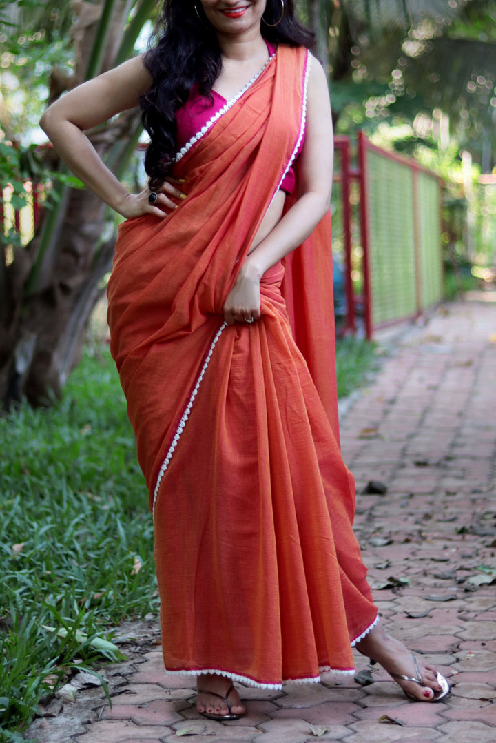 Mulmul Crochet Lace Saree Dil Deewana (SAREE)