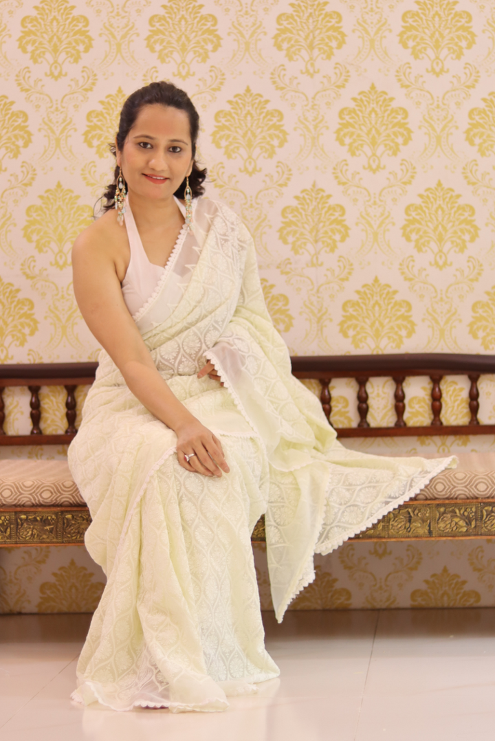 Chikankari Georgette Saree Hanseeka (SAREE)