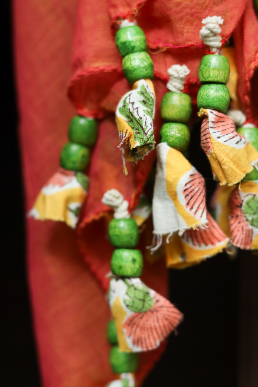 Mulmul Saree with Block Printed Tassels Sukhe Patton sa Narangi (SAREE)
