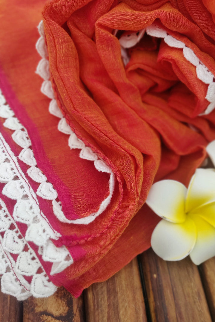 Mulmul Crochet Lace Saree Dil Deewana (SAREE)