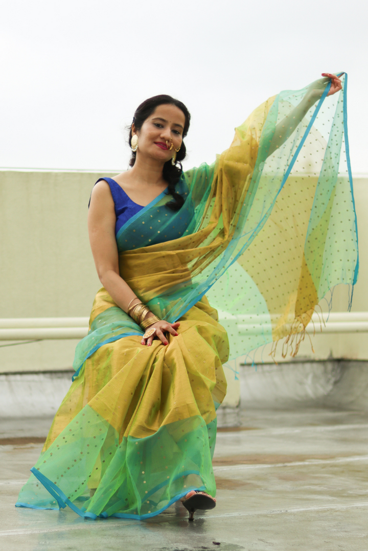 Muslin Silk Sequin Saree Dhoom Ketu (SAREE)