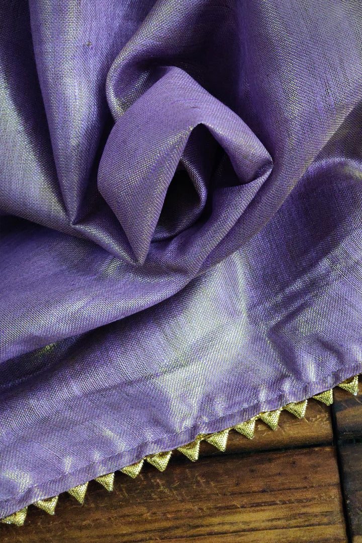 Zari Linen Gotta Lace Saree The Queen's Necklace (SAREE)