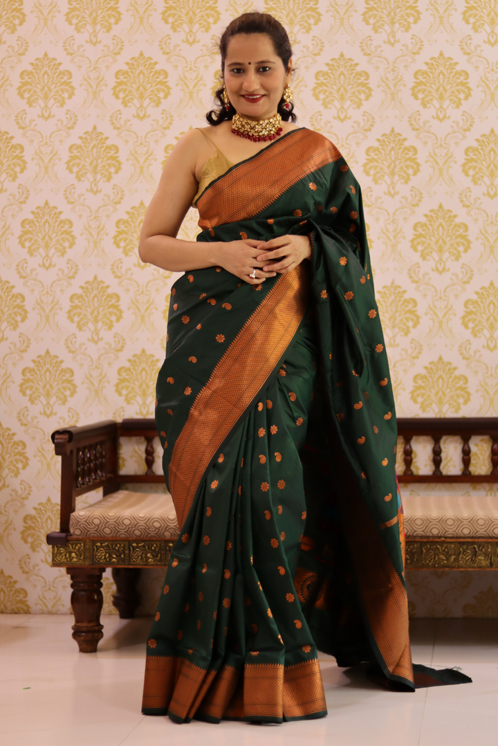 Paithani Kantan Silk Saree Dhadkan (SAREE)