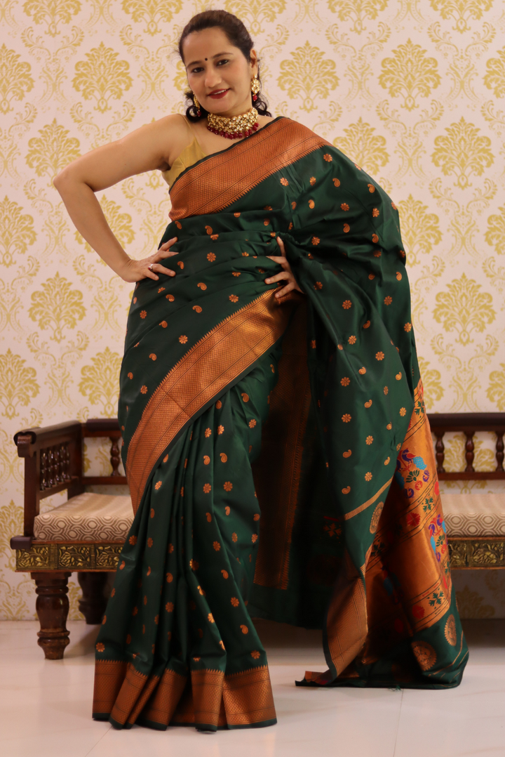 Paithani Kantan Silk Saree Dhadkan (SAREE)