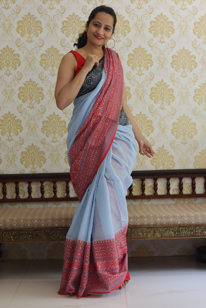 Begampuri Cotton Saree Baadal (SAREE)