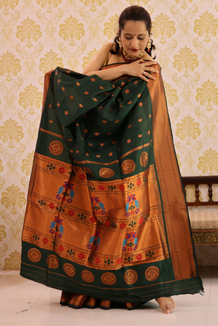 Paithani Kantan Silk Saree Dhadkan (SAREE)