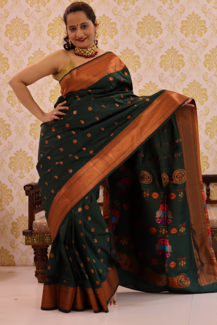 Paithani Kantan Silk Saree Dhadkan (SAREE)