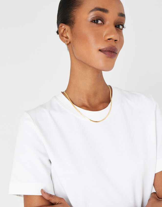 Real Gold Plated Omega Chain Pendant Necklace For Women