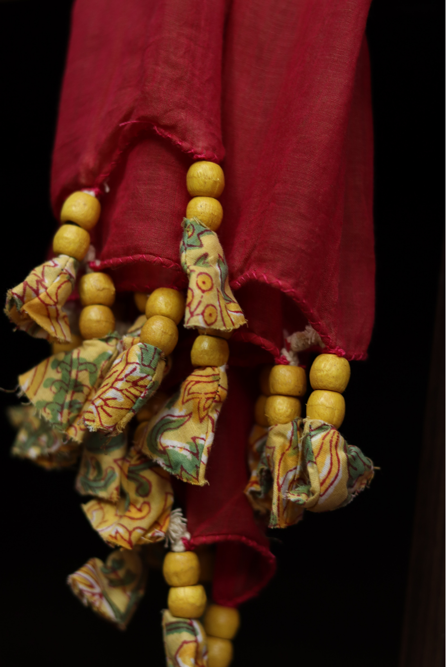 Mulmul Saree with Block Printed Tassels Mitti sa Bhoora (SAREE)
