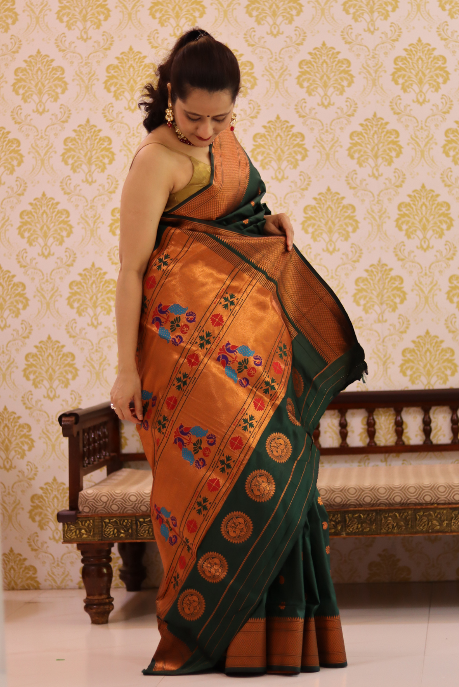 Paithani Kantan Silk Saree Dhadkan (SAREE)
