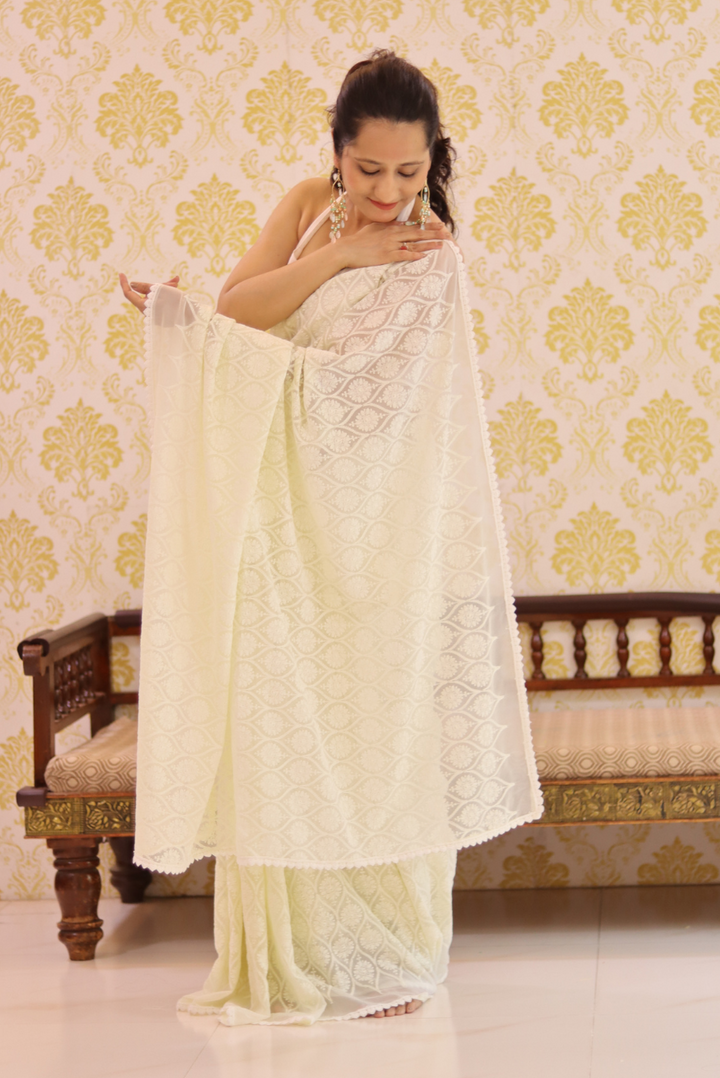 Chikankari Georgette Saree Hanseeka (SAREE)