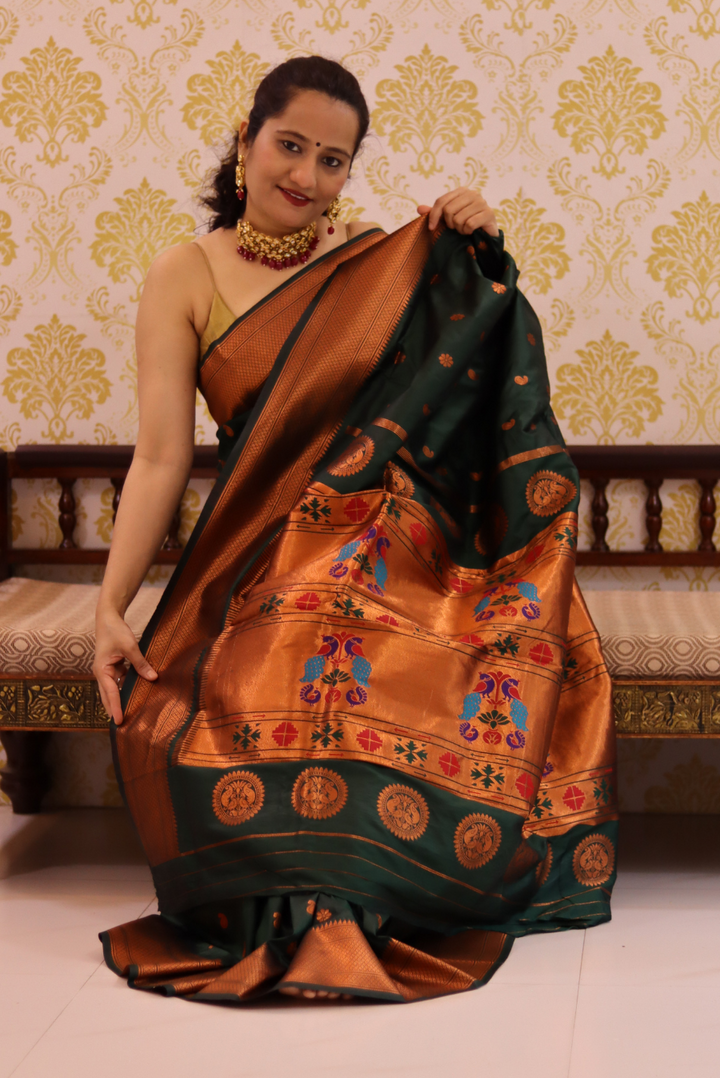 Paithani Kantan Silk Saree Dhadkan (SAREE)