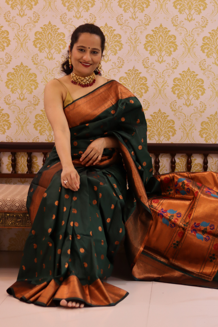 Paithani Kantan Silk Saree Dhadkan (SAREE)