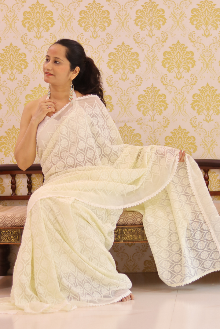 Chikankari Georgette Saree Hanseeka (SAREE)