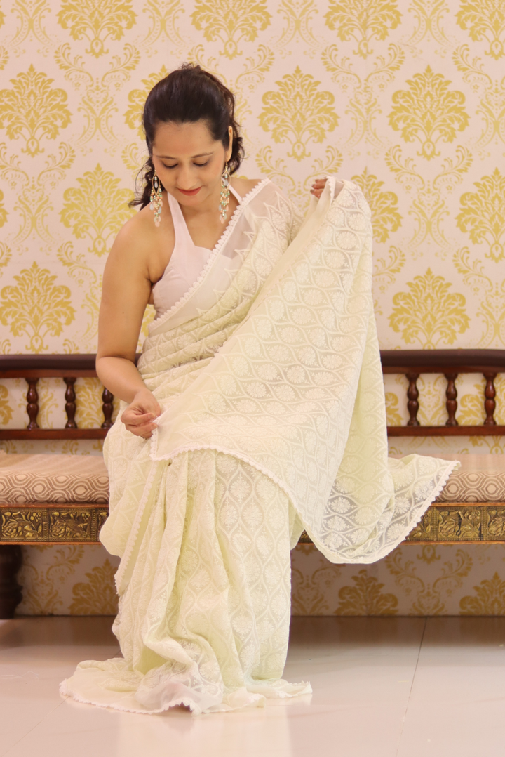 Chikankari Georgette Saree Hanseeka (SAREE)