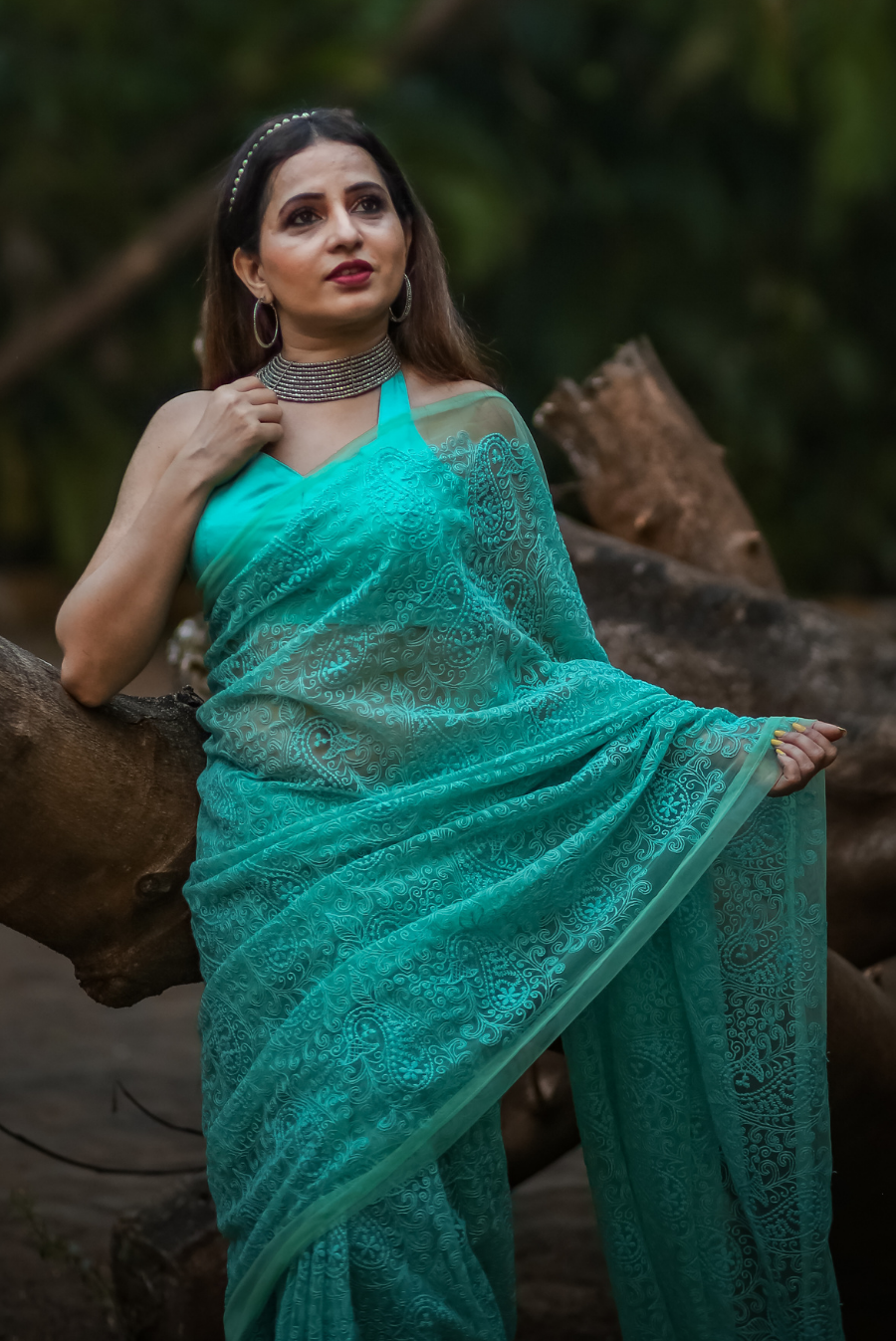 Fully Embroidered Net Saree The Fish-like Sea Princess (SAREE)