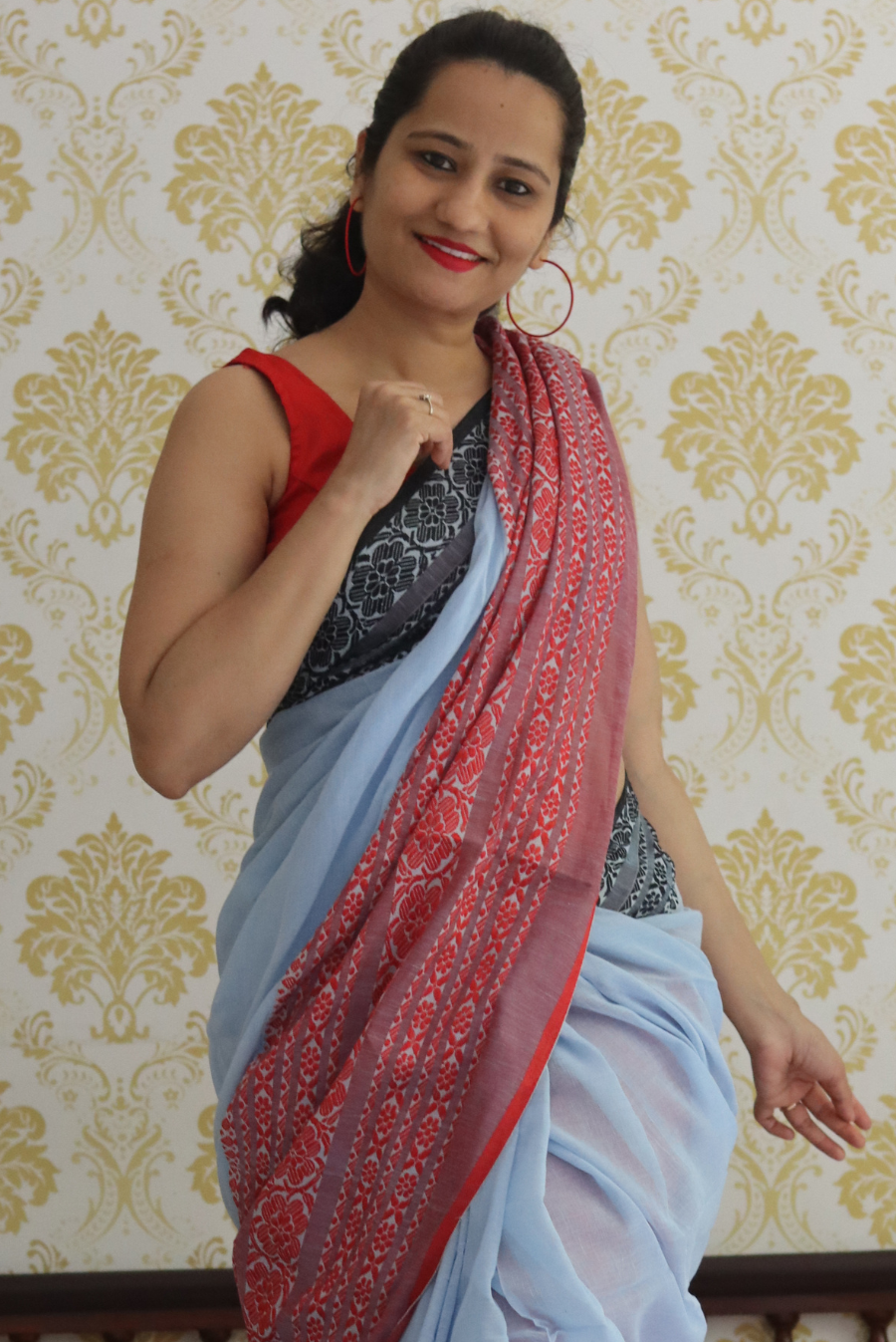 Begampuri Cotton Saree Baadal (SAREE)