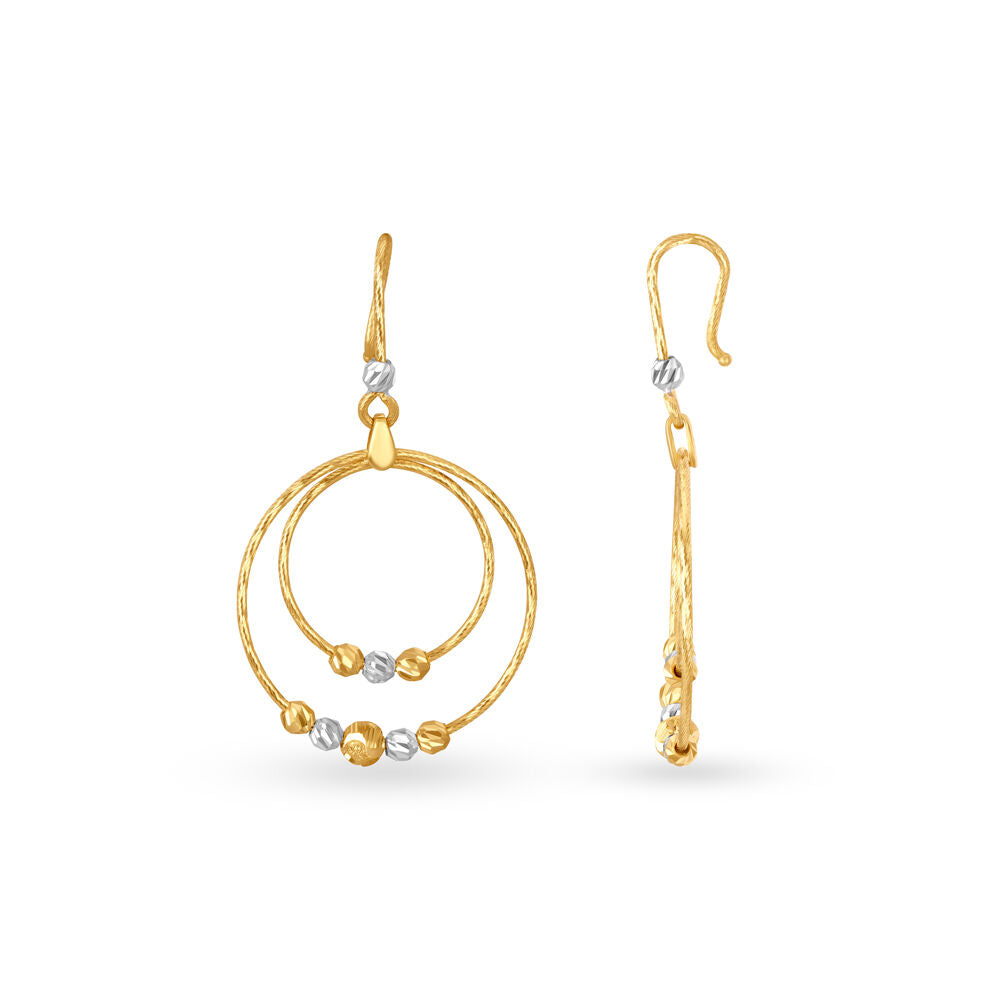 Concentric Beads Drop Earrings