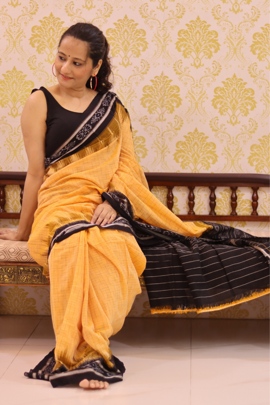 Cotton Ikkat Saree Dawn (SAREE)