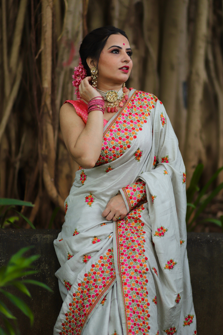 Embroidered Silk Saree Baharaa (SAREE)