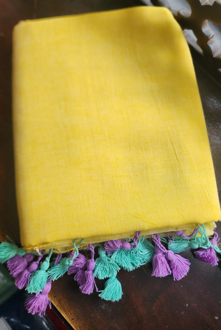 Finest Mulmul Tassel Saree Indra-Dhanush-21 (SAREE)