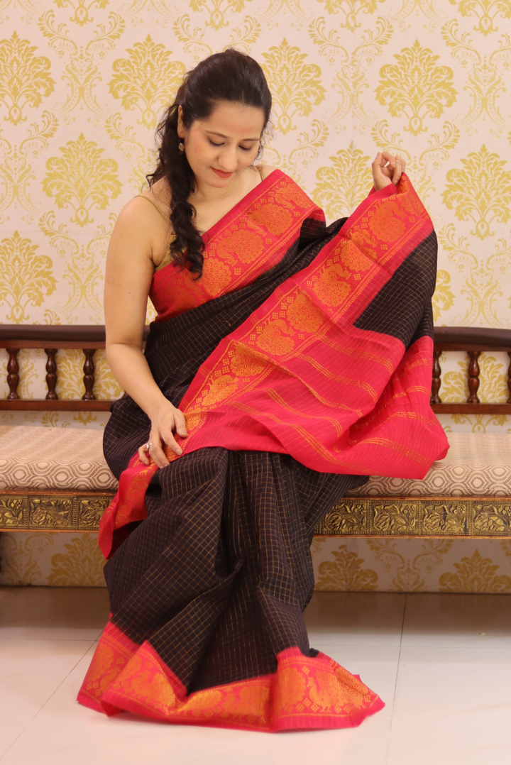 South Cotton Zari Border Saree Bhargavi (SAREE)