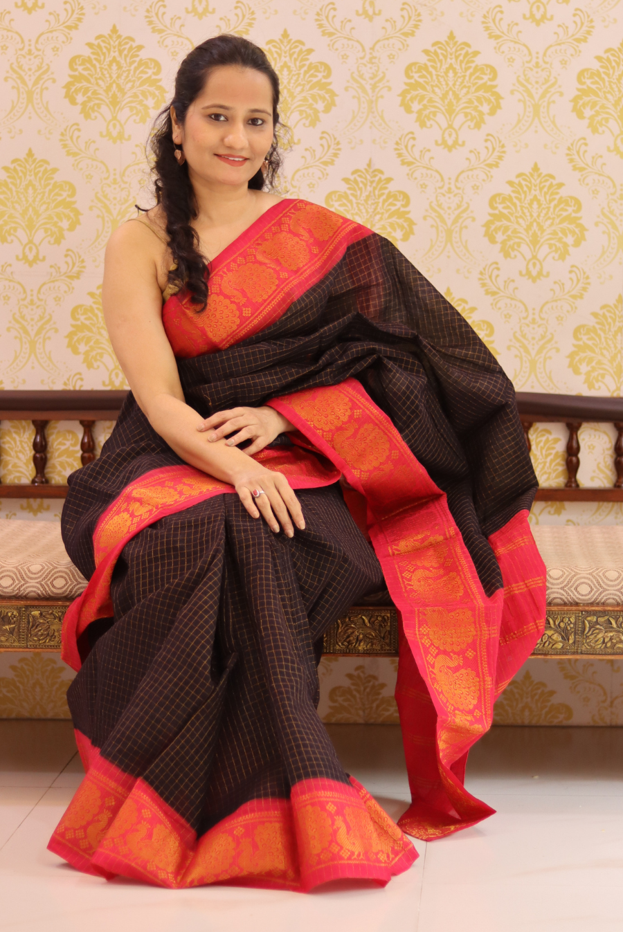 South Cotton Zari Border Saree Bhargavi (SAREE)
