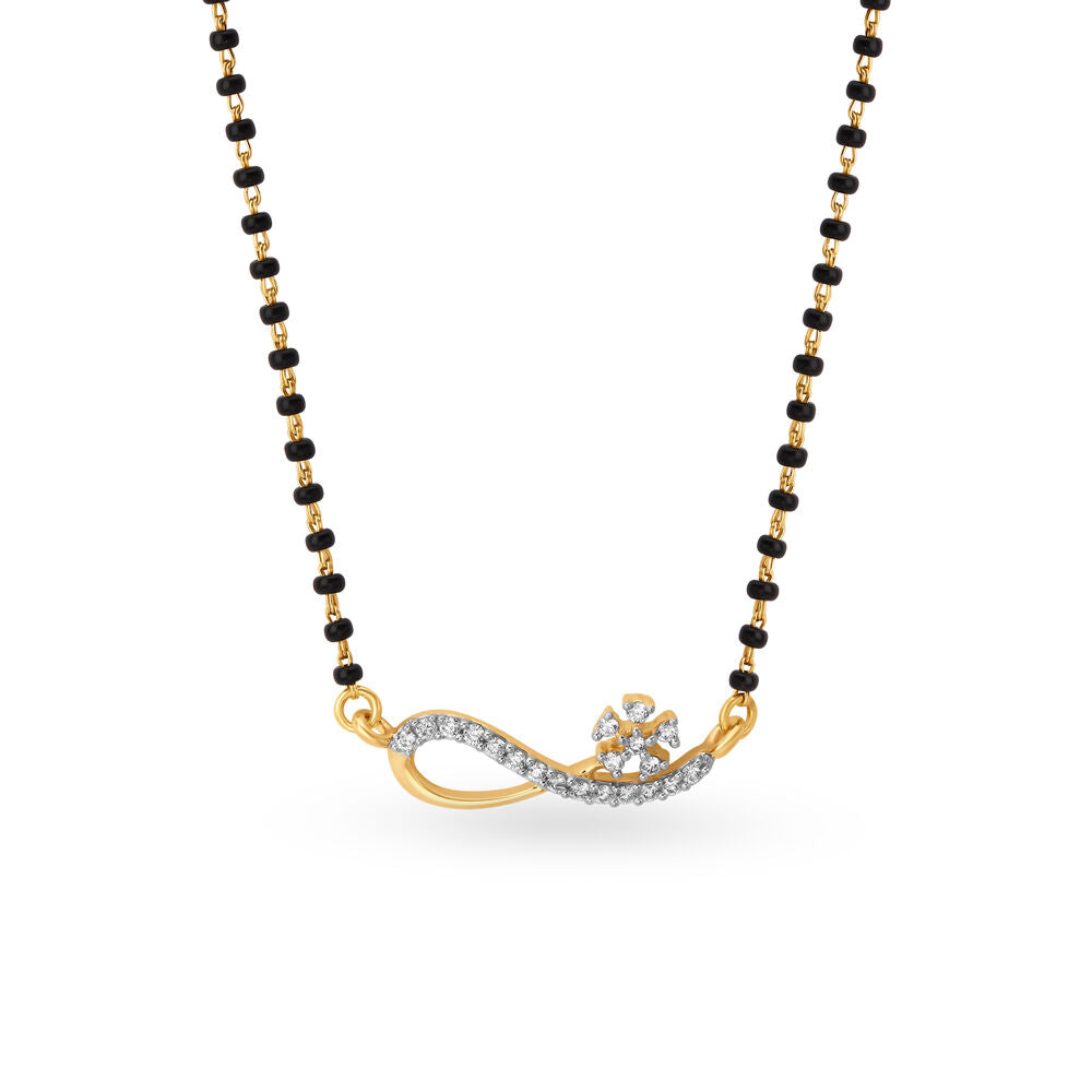 Infinity Floral Diamond Mangalsutra