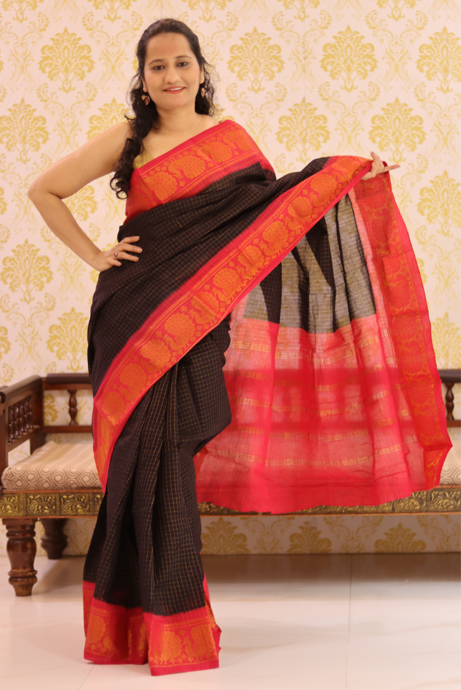 South Cotton Zari Border Saree Bhargavi (SAREE)