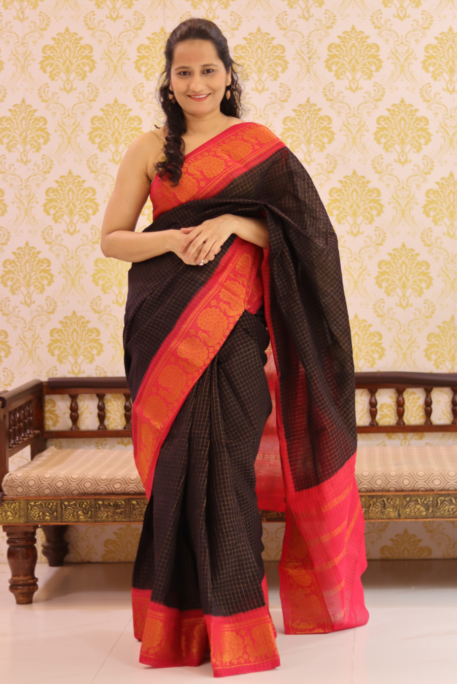 South Cotton Zari Border Saree Bhargavi (SAREE)