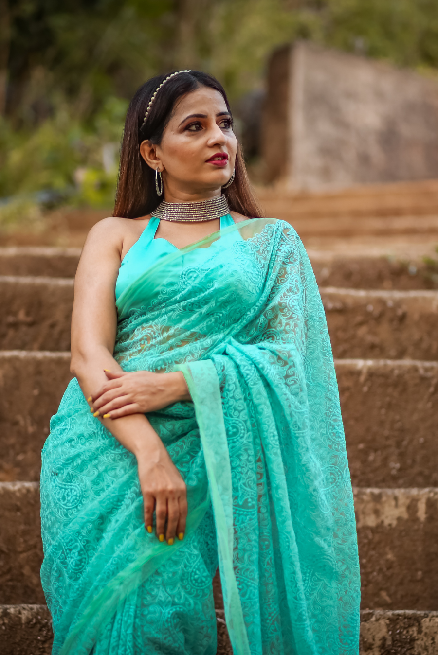 Fully Embroidered Net Saree The Fish-like Sea Princess (SAREE)