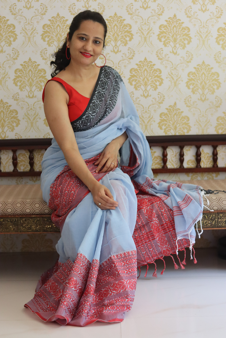 Begampuri Cotton Saree Baadal (SAREE)